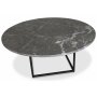 Dexter rundt salongbord 120 cm - Metall / Gr Betano marmor