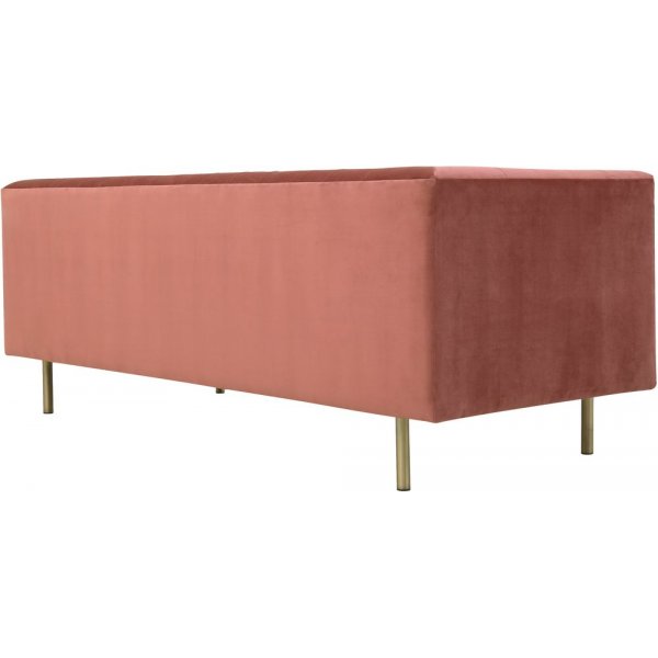 Toto 3-seters sofa - Rosa / Messing