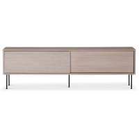 Volum media benk 178 cm - Hvit pigmentert / eikefiner Volum media benk 178 cm - Hvit pigmentert / eikefiner