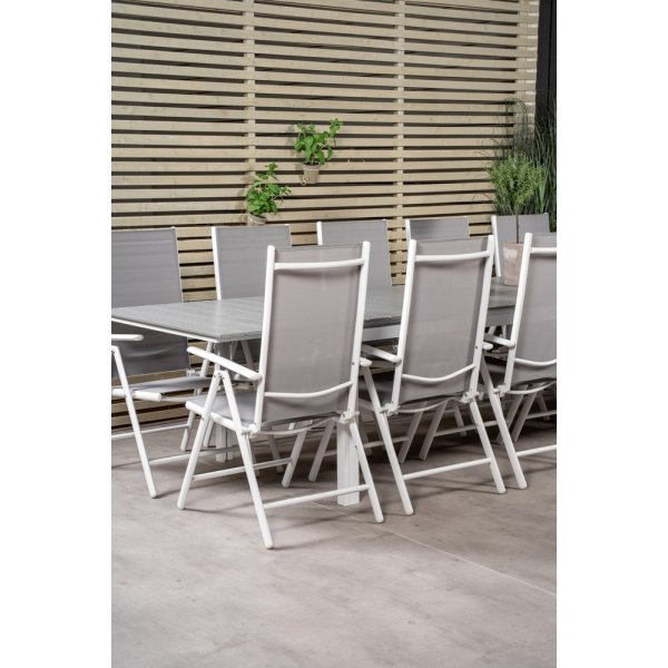 Levels uteservering gruppe med 10 Break stoler - Grå/Hvit Levels uteservering gruppe med 10 Break stoler - Grå/Hvit