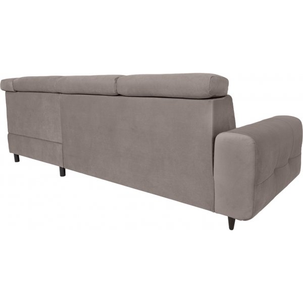 Matras hjørnesovesofa med åpen ende høyre - Grå Matras hjørnesovesofa med åpen ende høyre - Grå