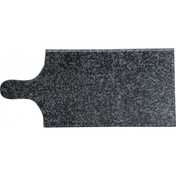 Marmor skjrebrett 40 x 18 cm - Gr/svart