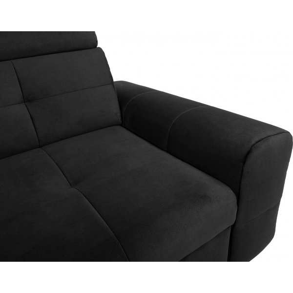 Matras hjørnesovesofa med åpen ende venstre - Sort Matras hjørnesovesofa med åpen ende venstre - Sort