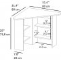 Hjrne skrivebord 80 x 80 cm - Furu/beige