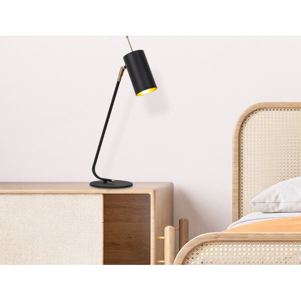 Sivani bordlampe 3 - Svart/gull