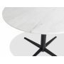Accent spisebord rundt - Hvit marmor