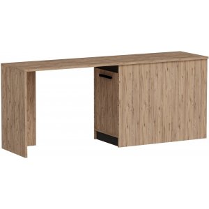 Akser skrivebord 180 x 47 cm - Furu/antrasitt