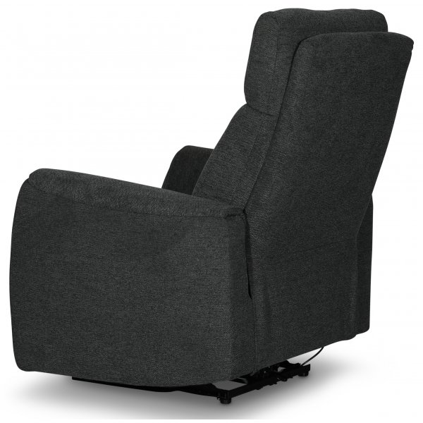 Enjoy Elof El-Recliner - Lenestol i mrkegrtt stoff + Mbelftter