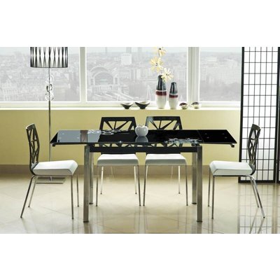 Spisebord Cameron 110-170 cm - Krom/svart