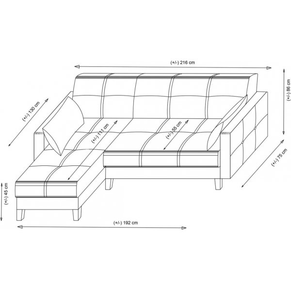 Polya sovesofa - Lys grå Polya sovesofa - Lys grå