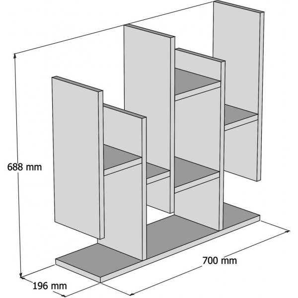 Flower vegghylle - Hvit