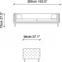 Olympus 4-seters sofa - Krem