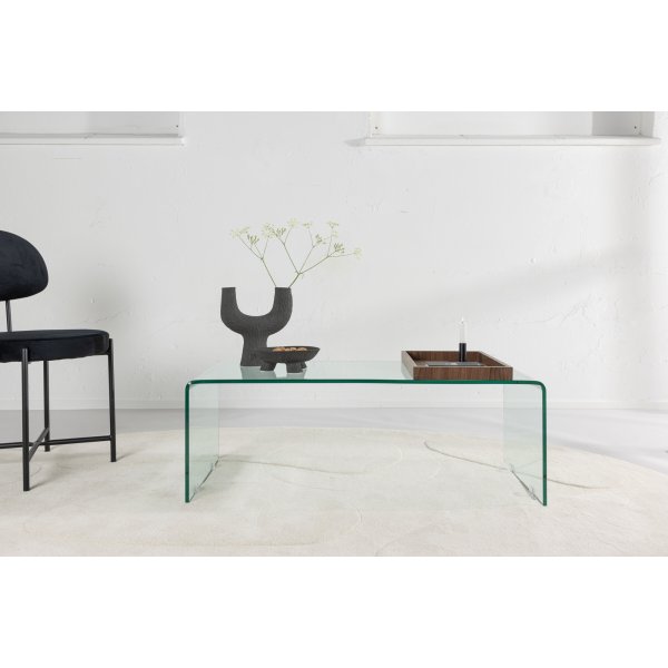 Telemark salongbord 110 x 50 cm - Gjennomsiktig/Valnøtt Telemark salongbord 110 x 50 cm - Gjennomsiktig/Valnøtt