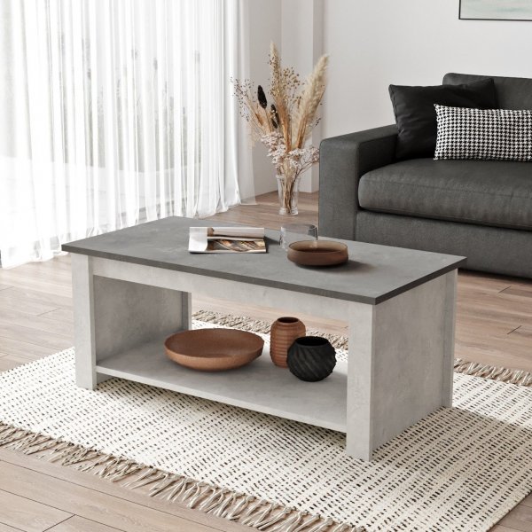 Luvio salongbord 14 - Slv/antrasitt