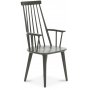 Mellby spisegruppe 180 cm bord med 6 stk gr Dalsland Cane stoler med armlener