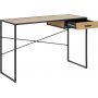 Seaford skrivebord med skuff 110x45 cm - Eik/svart