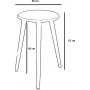 Troika sidebord 40 cm - Eik