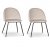 Giovani Velvet stol - Lysbeige/svart