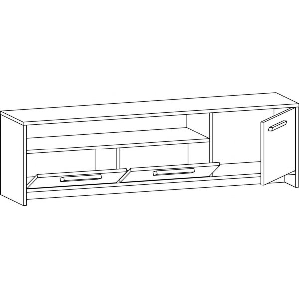 Tyson mediebenk - Eik/antrasitt Tyson mediebenk - Eik/antrasitt