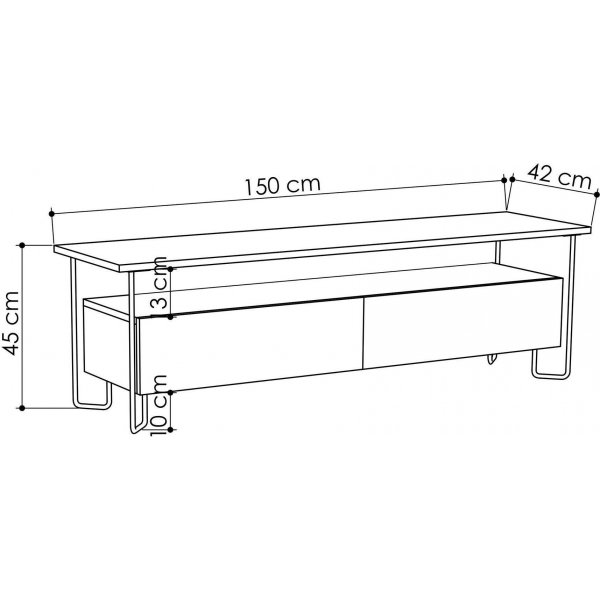 Cornea mediebenk - Hvit