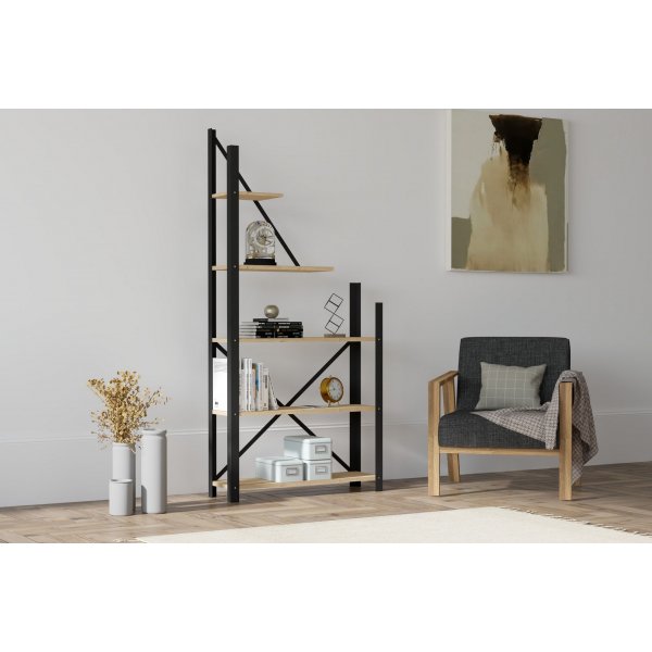 Eagle bokhylle - Safir eik/svart Eagle bokhylle - Safir eik/svart