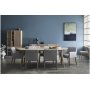 Sagene spisebord 130-230 x 130 cm - Hvitpigmentert eikefiner