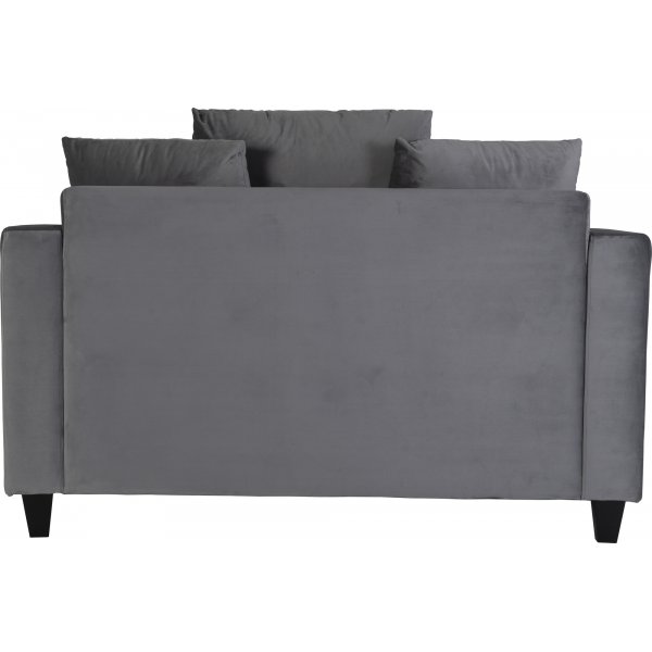 Brandy Lounge lenestol - 1,5-seter sofa (sølvgrå velvet) + Flekkfjerner for møbler Brandy Lounge lenestol - 1,5-seter sofa (sølvgrå velvet) + Flekkfjerner for møbler