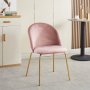 Giovani velvet stol - Rosa/Messing + Mbelftter