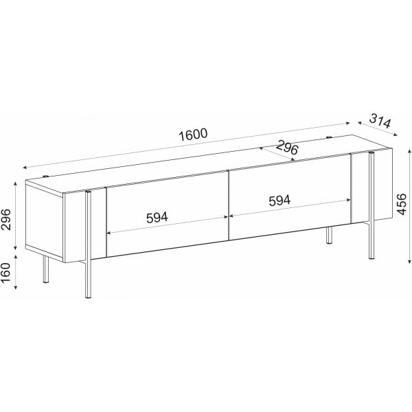 Herman TV-stativ - Valnøtt Herman TV-stativ - Valnøtt