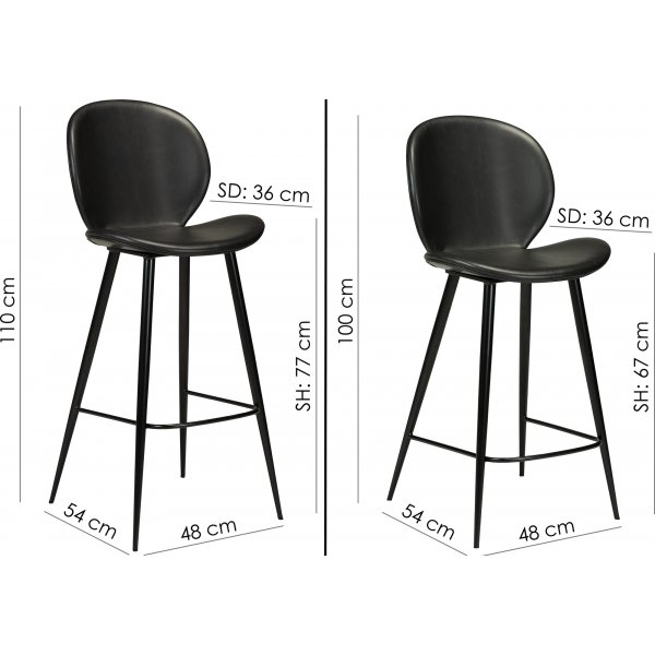 Cloud barstol - Lysebrun PU