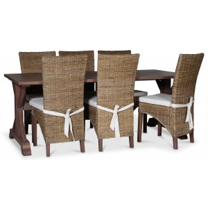 Croco spisegruppe; Spisebord 200x90 cm med 6 stoler Croco spisegruppe; Spisebord 200x90 cm med 6 stoler