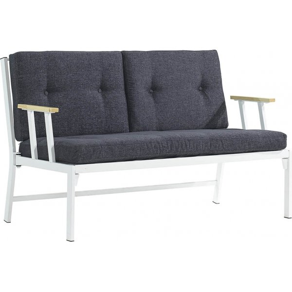 Lotus 2-seters utesofa - Hvit/antrasitt