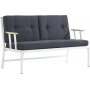 Lotus 2-seters utesofa - Hvit/antrasitt