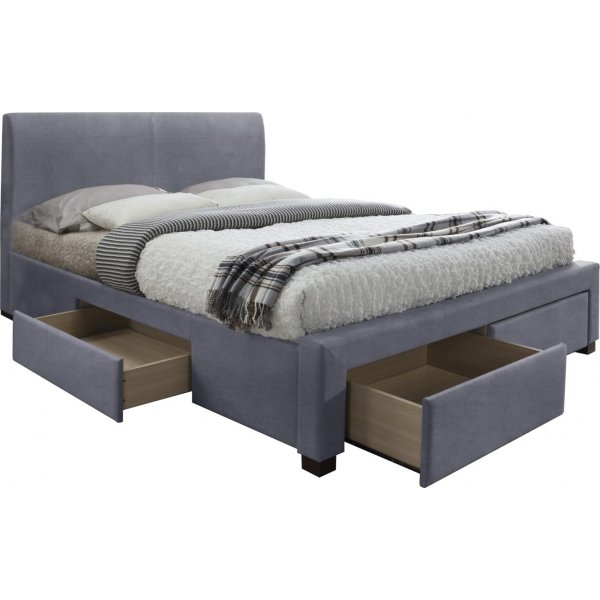 Arijana sengeramme med oppbevaring 160x200 cm - Grå fløyel Arijana sengeramme med oppbevaring 160x200 cm - Grå fløyel
