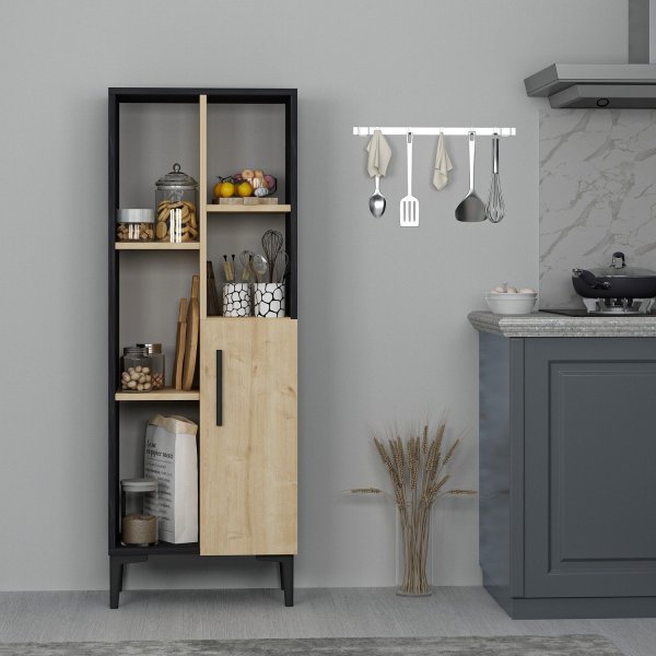 Ephesus skap - Safir/eik/svart Ephesus skap - Safir/eik/svart