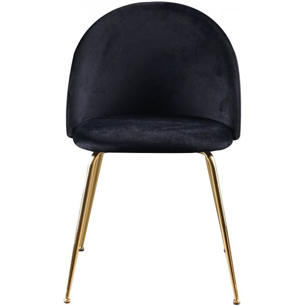 Deco spisegruppe 110 cm rundt bord + 4 st Art stoler svart fløyel / Messing Deco spisegruppe 110 cm rundt bord + 4 st Art stoler svart fløyel / Messing