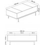 Force sofabord - Sort/hvit/slv