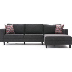 Kale divan sofa hyre - Antrasitt lin