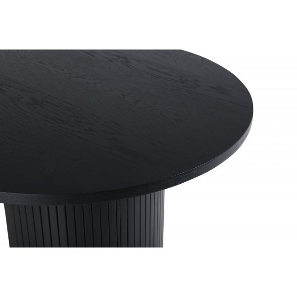 Inter ovalt spisebord - Svartbeiset eikefinr