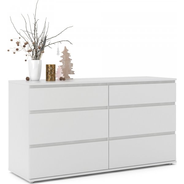 Nova kommode med 6 skuffer - Hvit Nova kommode med 6 skuffer - Hvit