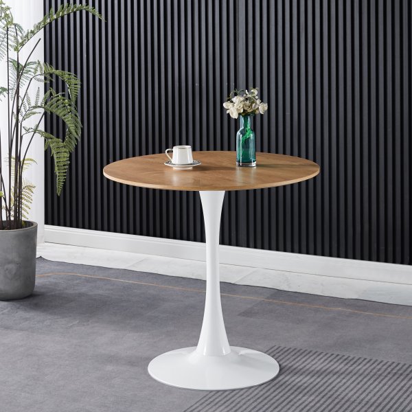 Astrid rundt spisebord Ø80 cm - Eik / Hvit Astrid rundt spisebord Ø80 cm - Eik / Hvit