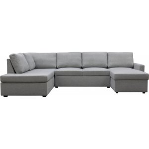 Trn gr U-sofa kabriolet med oppbevaring - vendbar + Tekstilrens for mbler