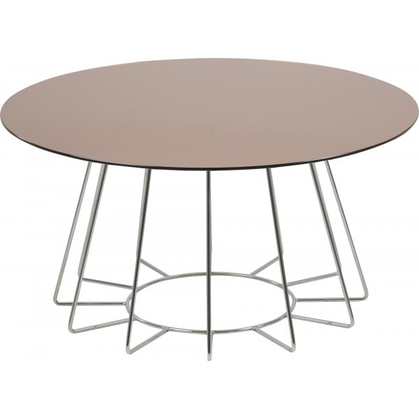 Casia salongbord 80 cm - Bronse/krom