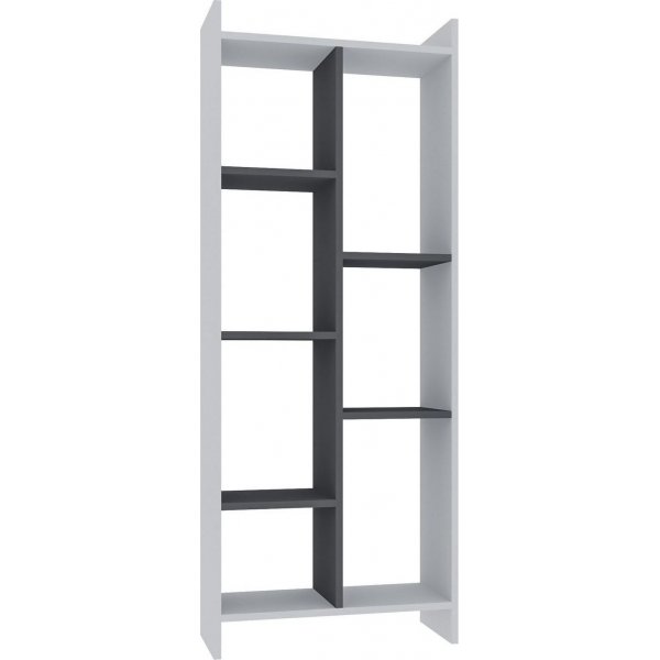 Eden bokhylle - Hvit/antrasitt