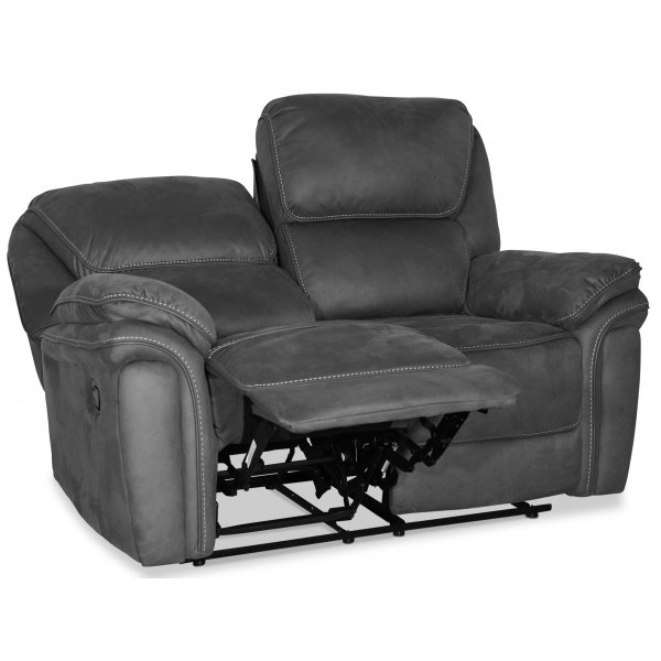 Riverdale recliner-sofa, 2-seter - grå (micorfiber) Riverdale recliner-sofa, 2-seter - grå (micorfiber)