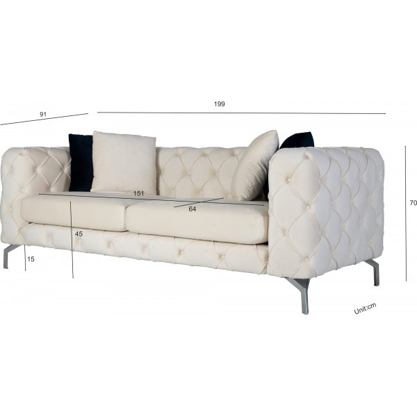 Como 2-seters sofa - Beige