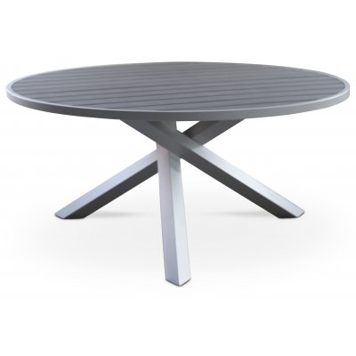 Ekens rundt spisebord 150 - Hvit/gr-polywood