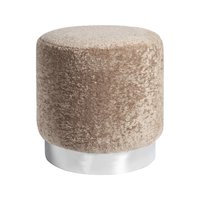Furry sittepuff - Beige / Krom Furry sittepuff - Beige / Krom