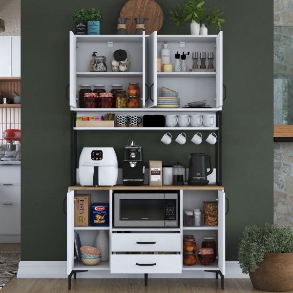 Jeriko kjøkkenskap 169 - Hvit/valnøtt Jeriko kjøkkenskap 169 - Hvit/valnøtt