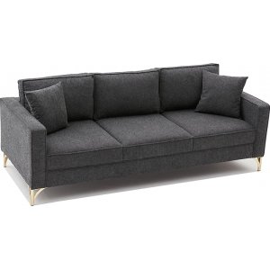 Berlin 3-seters sofa - Antrasitt/gull